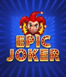 Enter the energetic world of the Epic Joker game by Relax Gaming, featuring a mischievous joker with a bright red hairstyle set against a dazzling blue background. This graphic depicts the joy and humor of classic slots, great for fans of classic casino aesthetics, providing a captivating gaming experience.