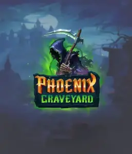 An immersive view of ELK Studios' Phoenix Graveyard slot, with its hauntingly beautiful graveyard and phoenix symbols. Displayed in this image is the slot's innovative expanding reels, alongside its stunning symbols and gothic theme. The design reflects the game's legend of the phoenix's revival, appealing for those drawn to legends.