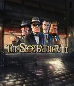 Dive into the underworld world of The Slotfather 2 slot by Betsoft, showcasing four iconic mafia characters in front of a moody urban backdrop. This image portrays the dramatic essence of the mobster lifestyle with its striking character design and suspenseful setting. Ideal for lovers of gangster-themed games, delivering a gripping adventure. 